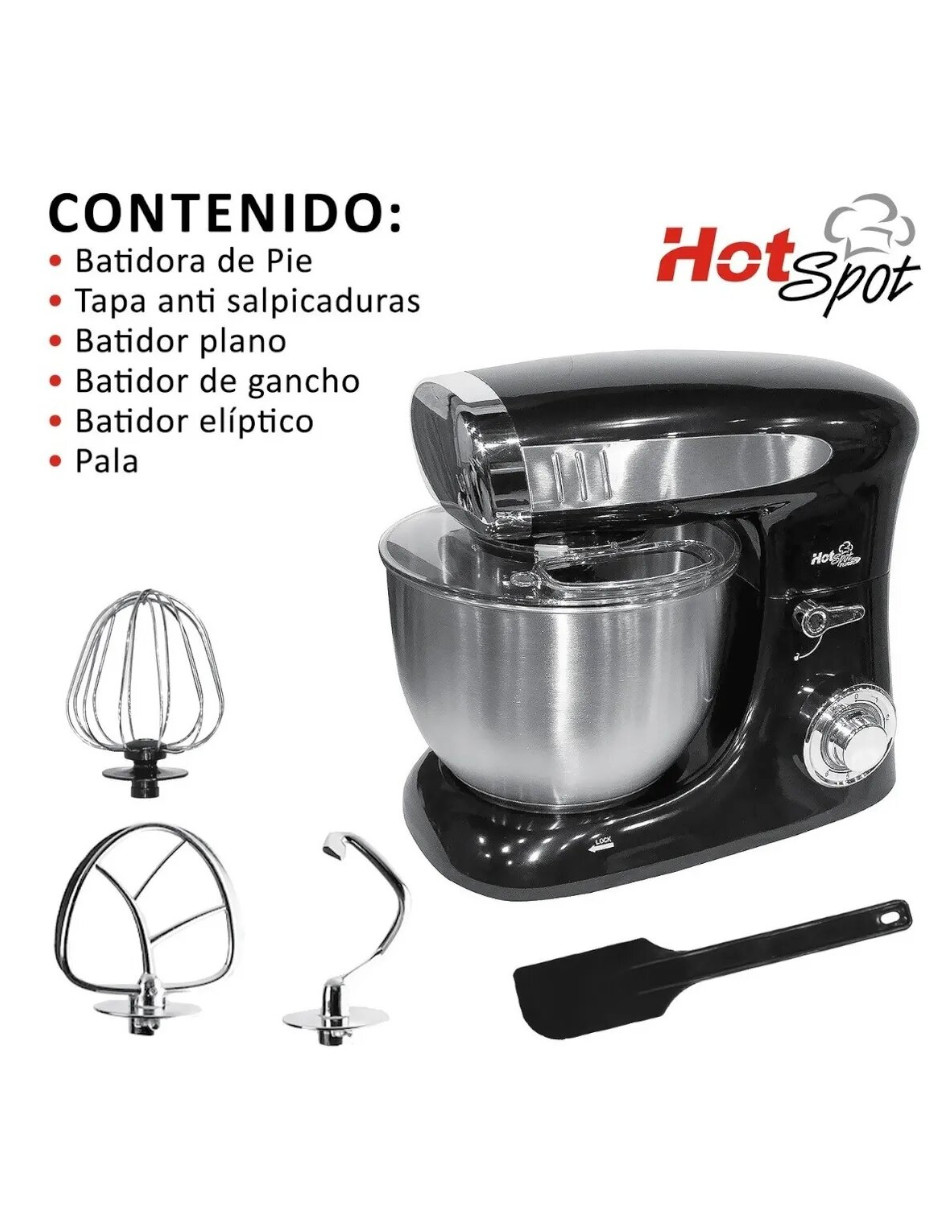 Foto 4 | Batidora Planetaria De 1000 Wts. De Potencia Con 6 Velocidades, Bowl  Y Accesorios De Acero Inox. Con Capacidad De 6.5