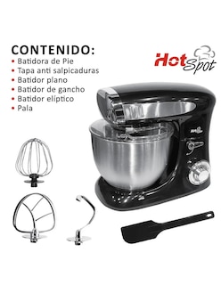 Foto 4 | Batidora Planetaria De 1000 Wts. De Potencia Con 6 Velocidades, Bowl Y Accesorios De Acero Inox. Con Capacidad De 6.5