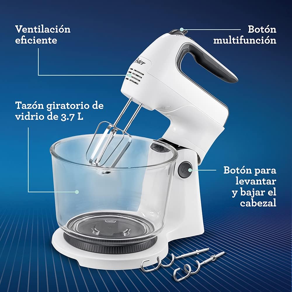 Foto 5 | Batidora de Pedestal 6 Vel 250w Vidrio Oster Blanco