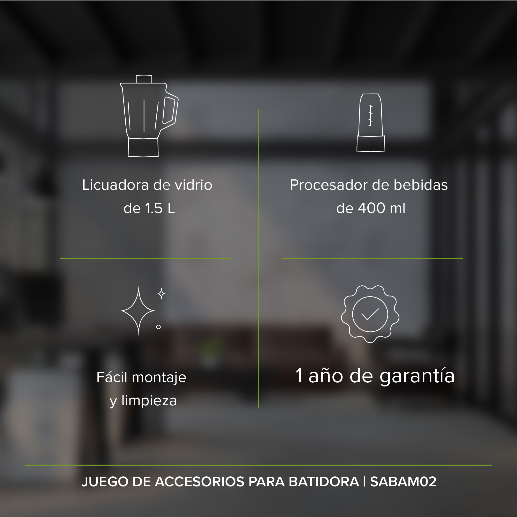 Foto 4 pulgar | Accesorios para Batidora de Pie 6L Avera Sabam02