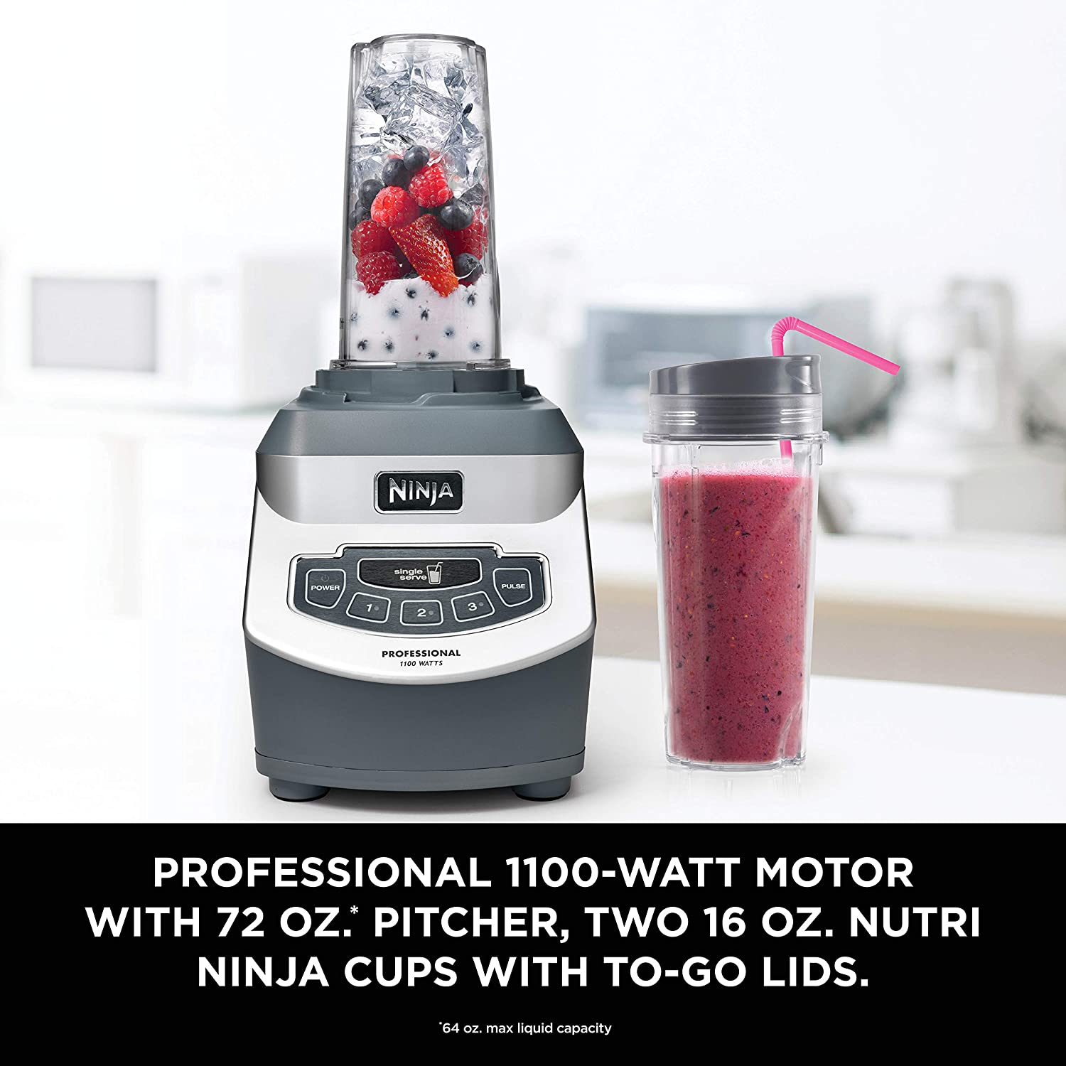 Foto 2 | Venta Internacional-Licuadora Ninja Professional con Base de 1100 Vatios