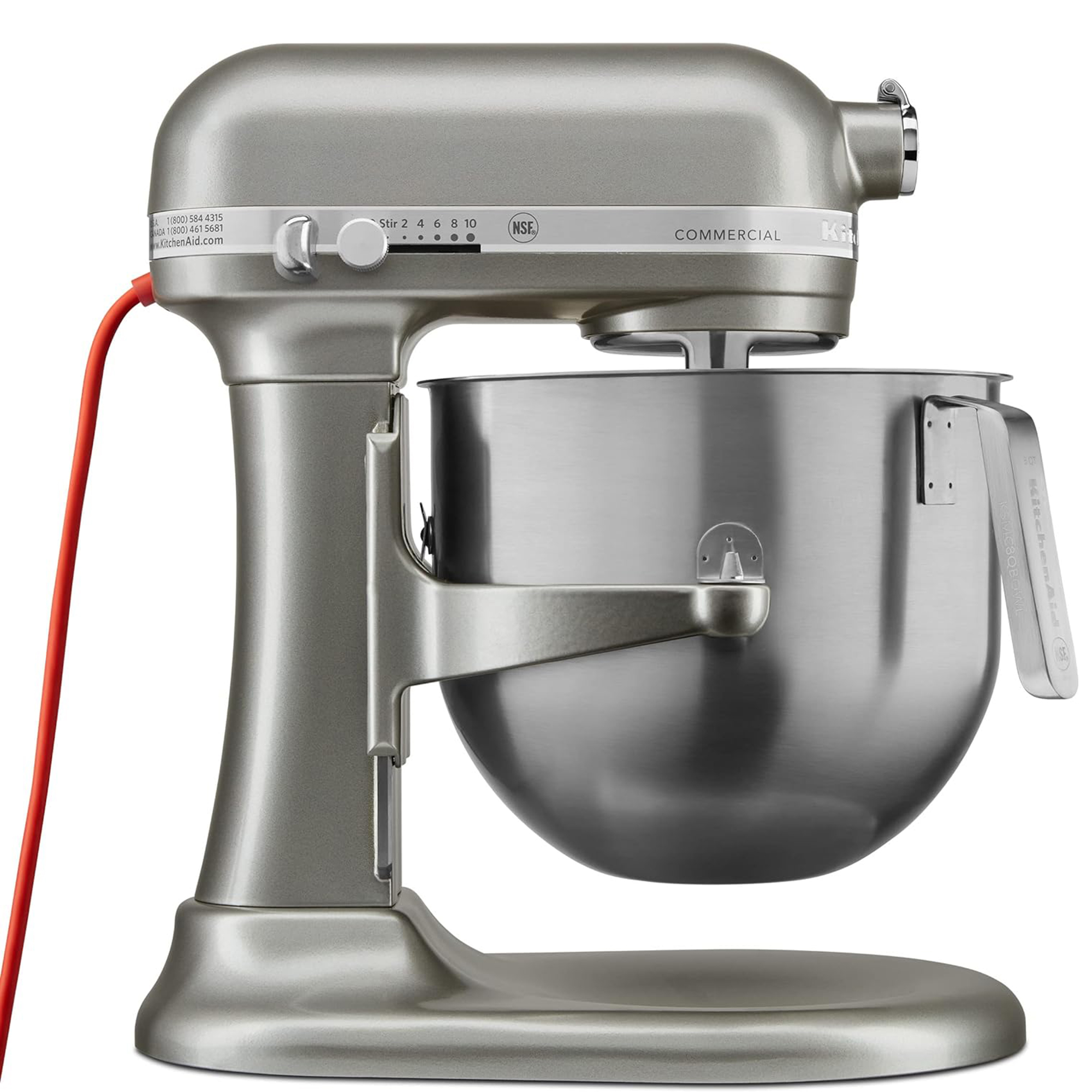 Foto 4 pulgar | Batidora de Pedestal Comercial KitchenAid Plata KSM8990CU