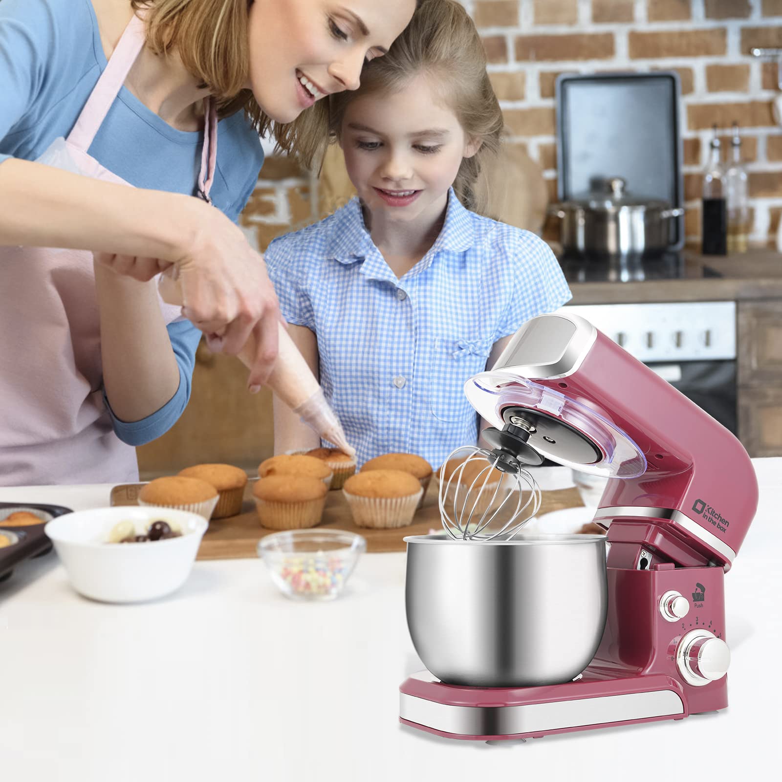 Foto 7 pulgar | Batidora De Pie Para Cocina En Caja, 3,2 L, Eléctrica, 6 Velocidades - Venta Internacional.