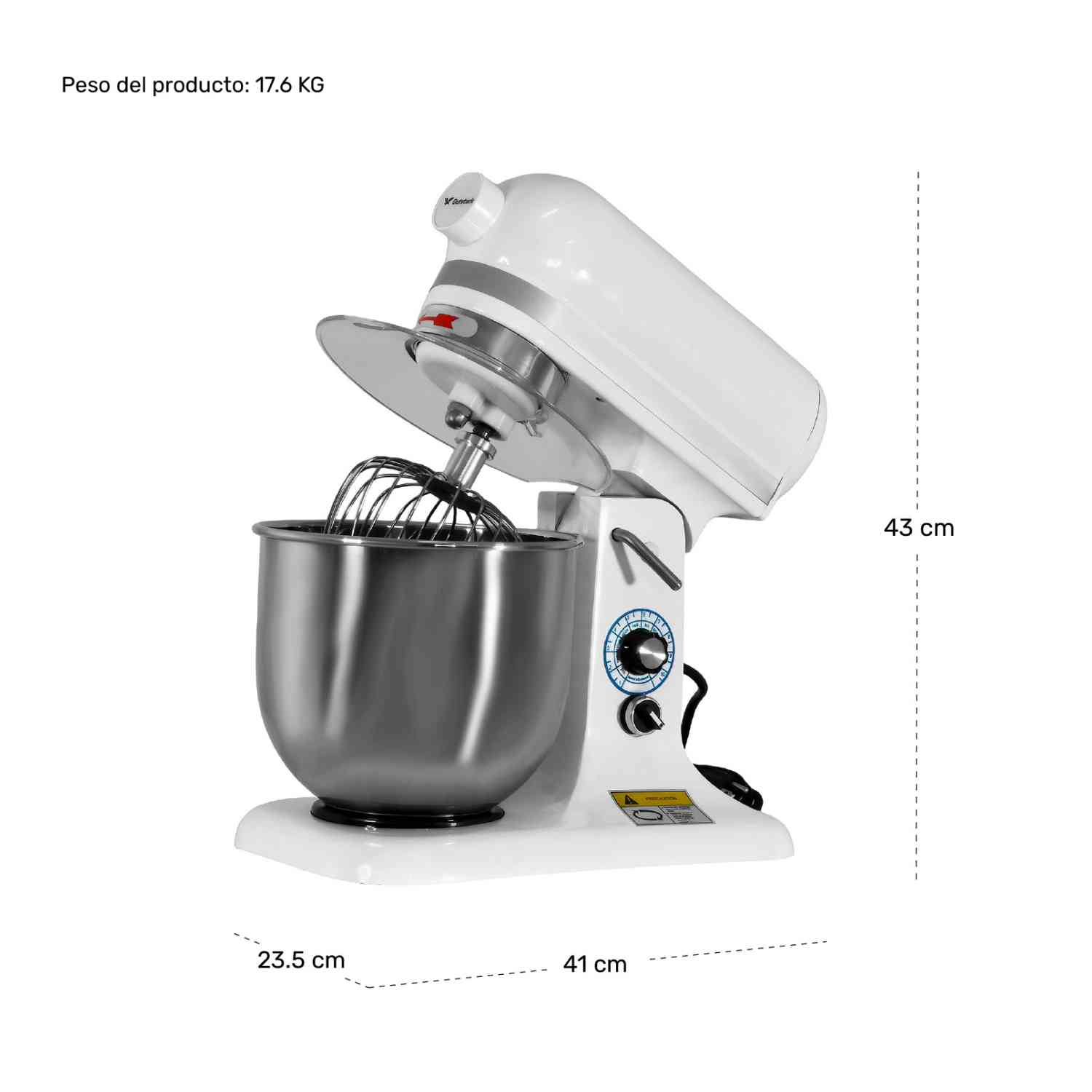 Foto 7 pulgar | Batidora De Pedestal 3 En 1 Cocina 7 Litros 650rpm 300w Gutstark Home