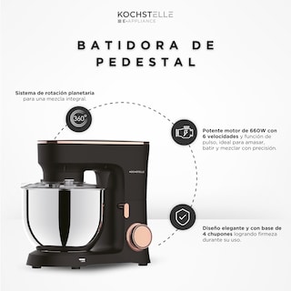 Foto 2 | Batidora de Pedestal Kochstelle Negra 660 w de Potencia y 6 Velocidades Ajustables más Pulso