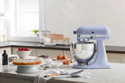 Foto 5 | Batidora De Pie Kitchenaid Artisan Series, 5 Cuartos De Galón, Crema De Lavanda - Venta Internacional.