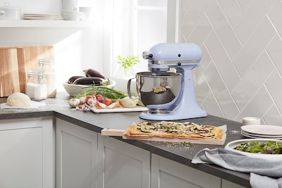 Foto 6 | Batidora De Pie Kitchenaid Artisan Series, 5 Cuartos De Galón, Crema De Lavanda - Venta Internacional.