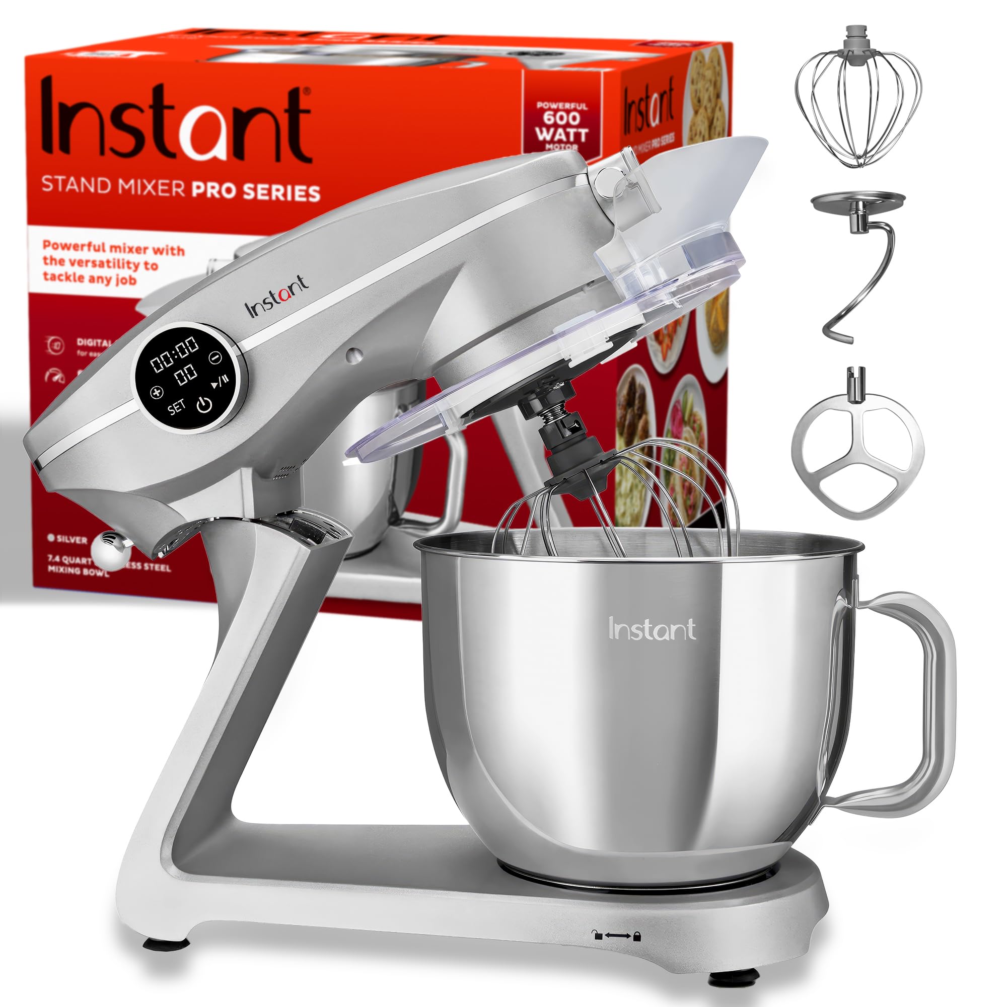 Foto 2 pulgar | Batidora De Pie Instant Pot Pro De 7,4 Cuartos De Galón, 600 W, 10 Velocidades, Color Plateado - Venta Internacional.
