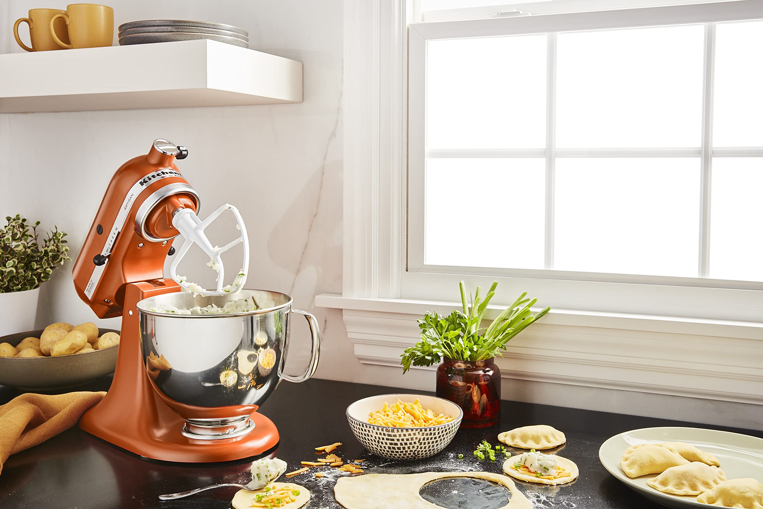 Foto 7 pulgar | Mezclador Kitchenaid Ksm150pssc De Acero Inoxidable, 5 L, Naranja Chamuscado - Venta Internacional.