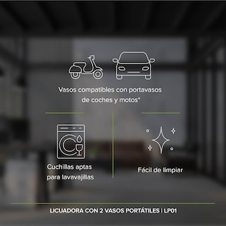 Foto 6 | Licuadora Portátil Avera LP01 color Negro con 2 Vasos 600 ML 300 W