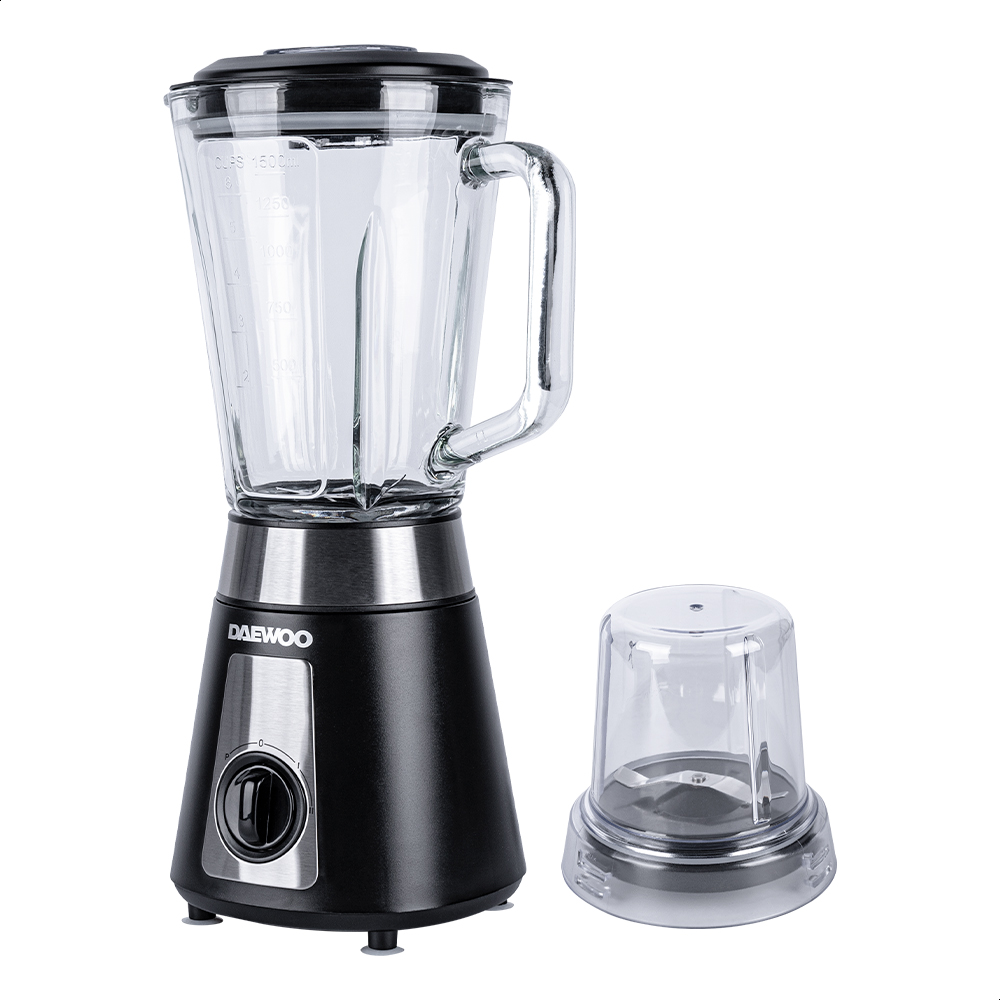 Licuadora Daewoo DBL-851G color Negro con Molinillo 2 Velocidades Vaso de Cristal 1.5 L