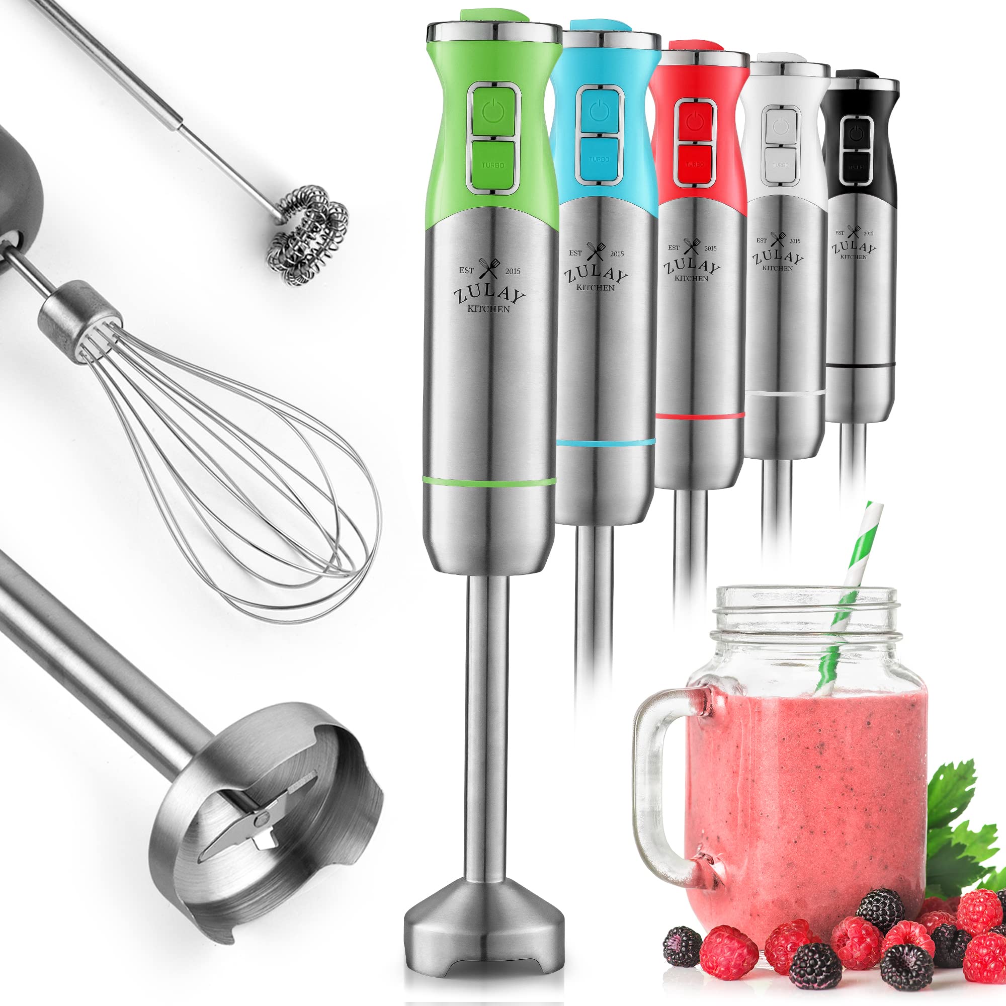 Licuadora De Inmersión Zulay Kitchen, 500 W, 8 Velocidades, Con Accesorios - Venta Internacional. $930