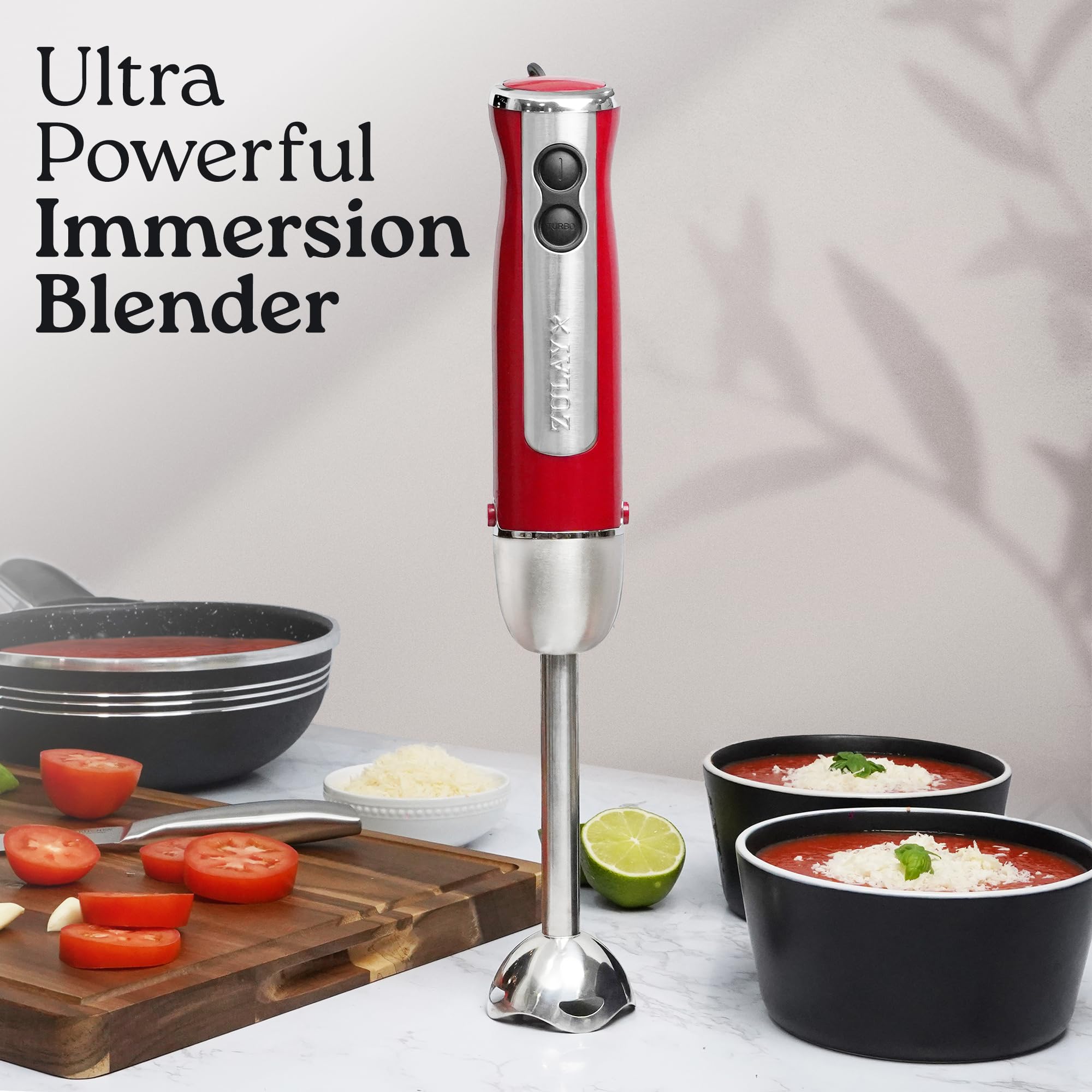 Foto 3 pulgar | Licuadora De Inmersión Zulay Kitchen 800w Con Modo Turbo - Rojo - Venta Internacional.