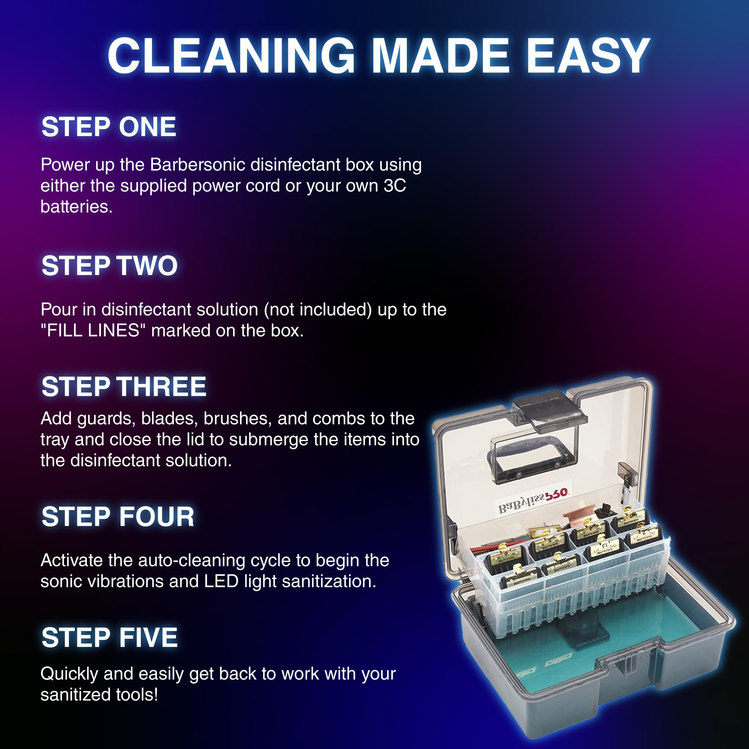 Foto 7 pulgar | Caja De Soluciones Desinfectantes Babylisspro Barbersonic Professional - Venta Internacional.