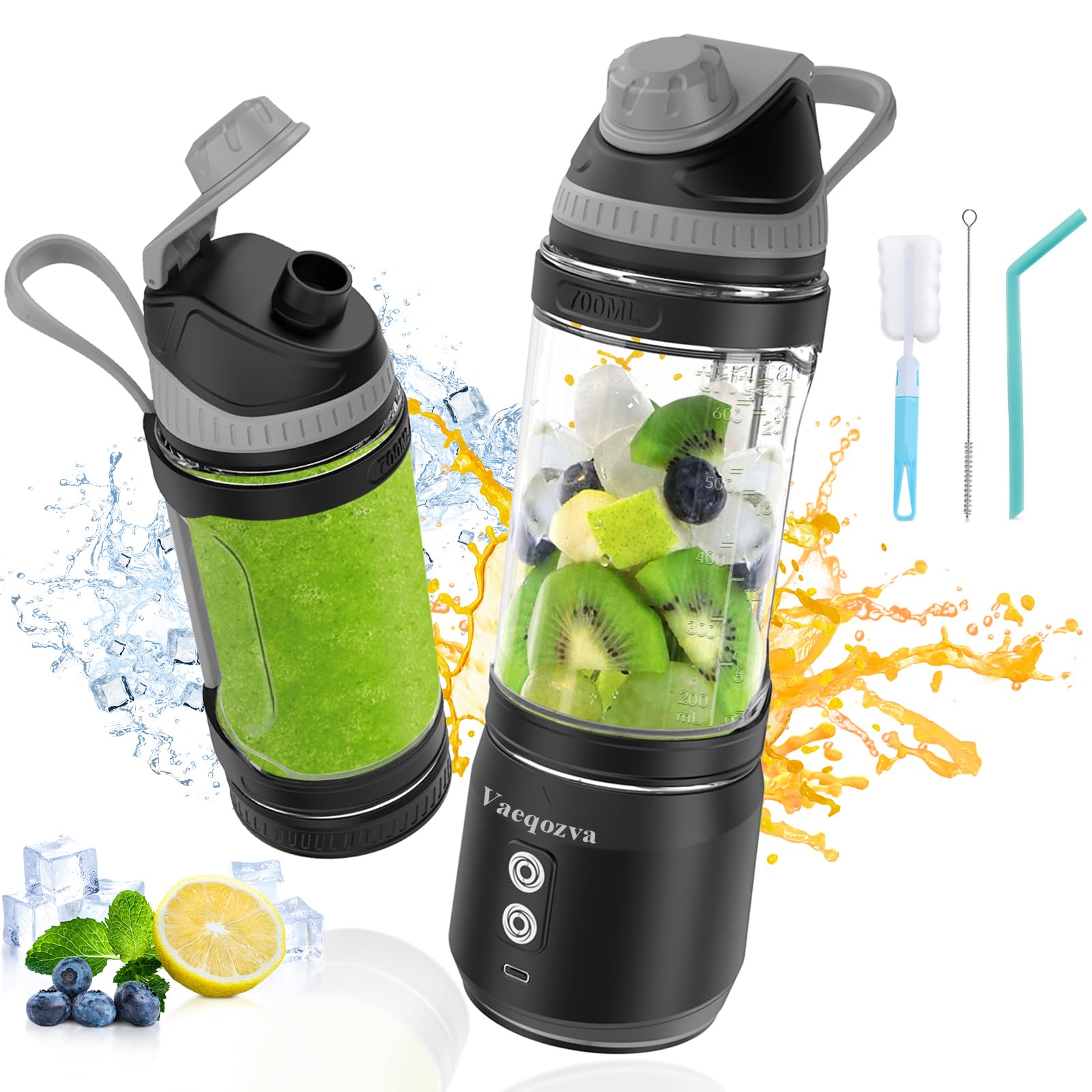 Foto 2 pulgar | Licuadora Portátil Vaeqozva 24 Oz/700 Ml 300 W Recargable Por Usb - Venta Internacional.