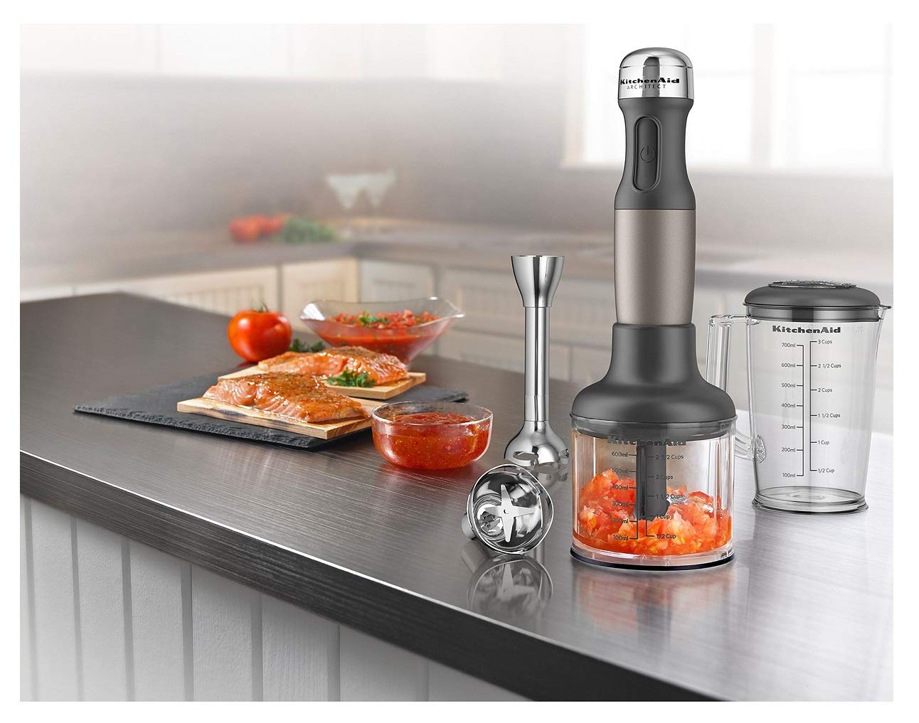Foto 4 pulgar | Batidora de Mano Kitchenaid Khb2561acs Architect 5 Velocidades Plateada - Venta Internacional