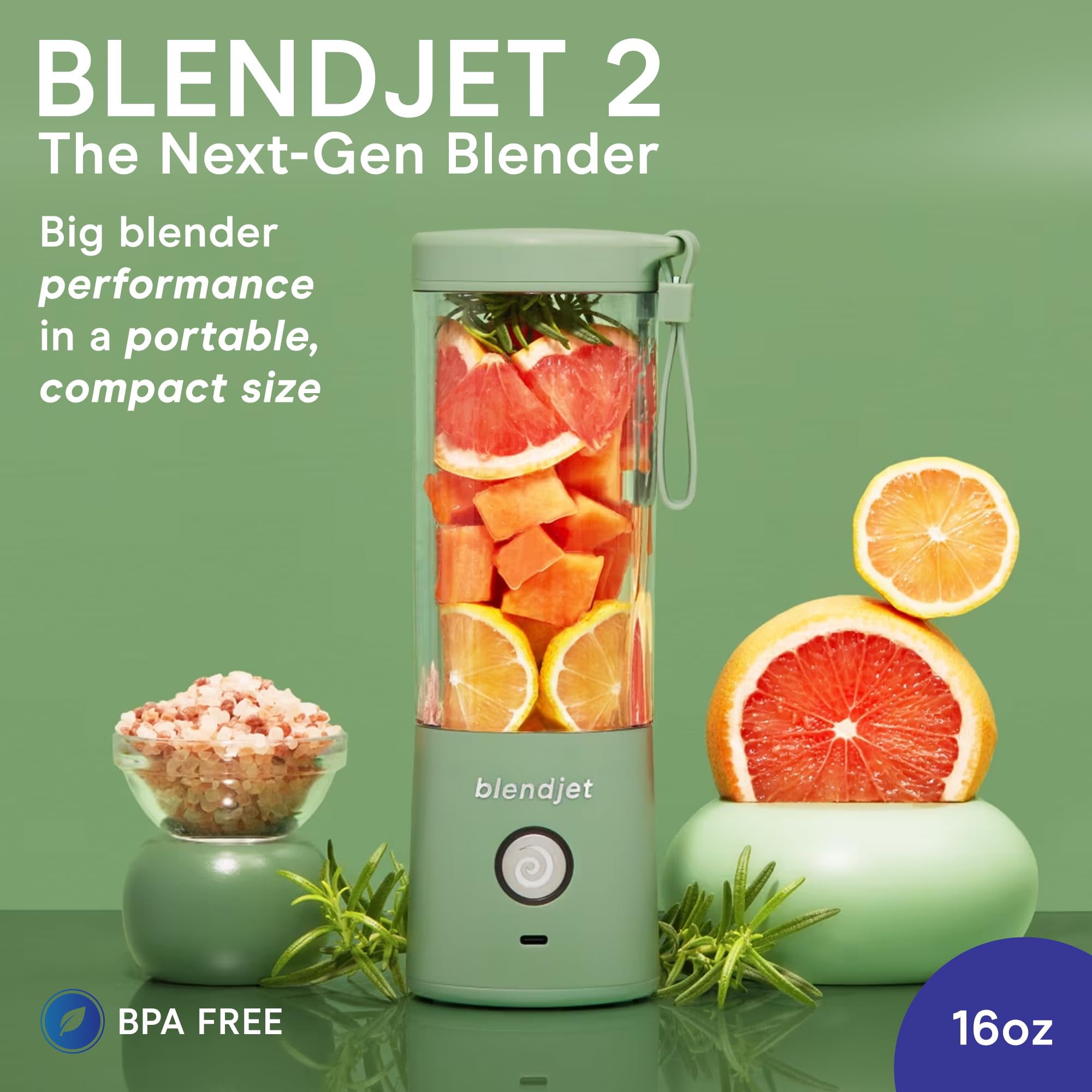 Foto 3 pulgar | Licuadora Portátil Blendjet 2 470 Ml Usb-c Recargable Sea Glass - Venta Internacional