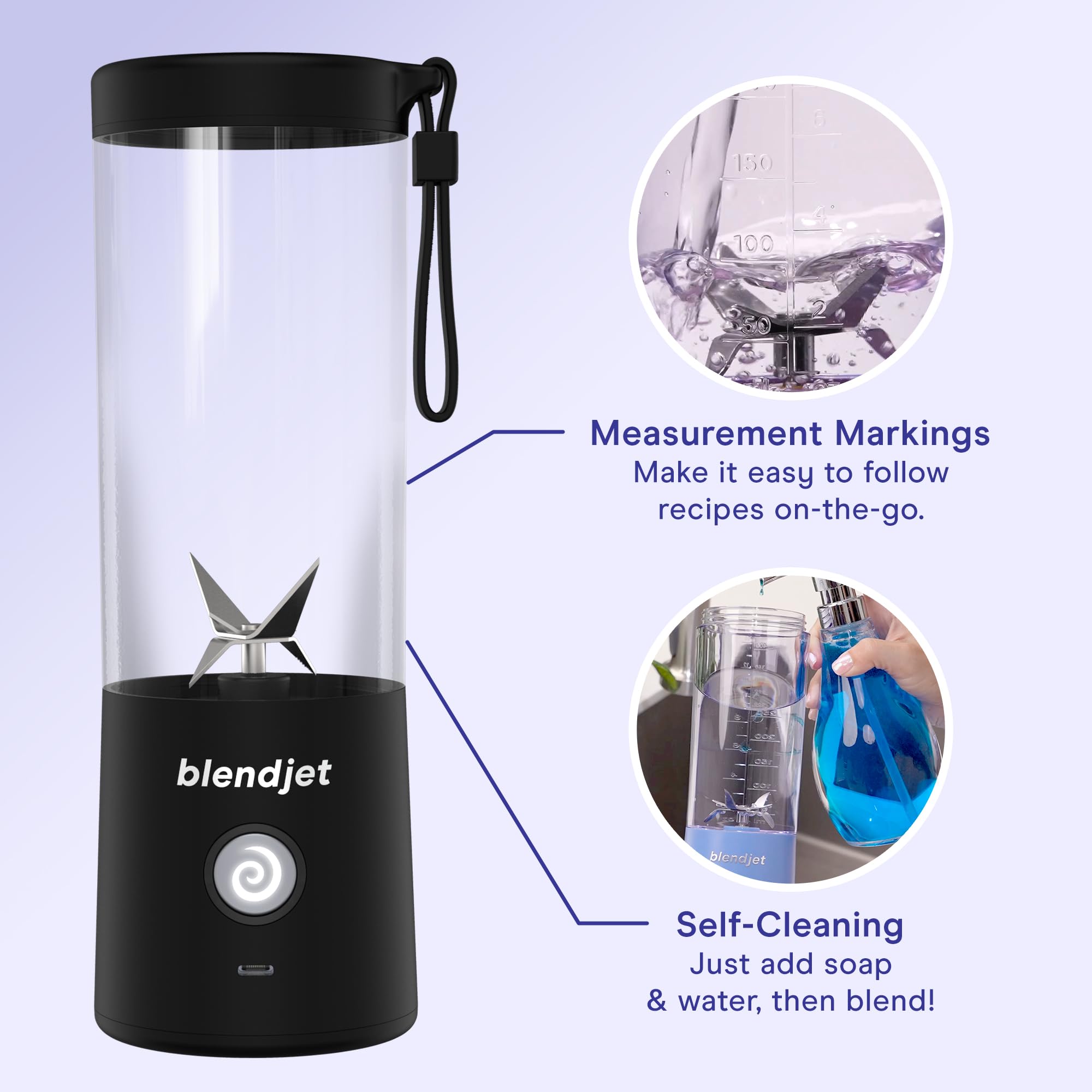 Foto 5 pulgar | Licuadora Portátil Blendjet 2 470ml Usb-c Recargable Púrpura - Venta Internacional
