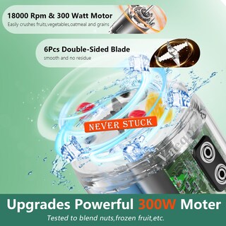Foto 2 | Licuadora Portátil Vaeqozva de 300 w-Venta Internacional