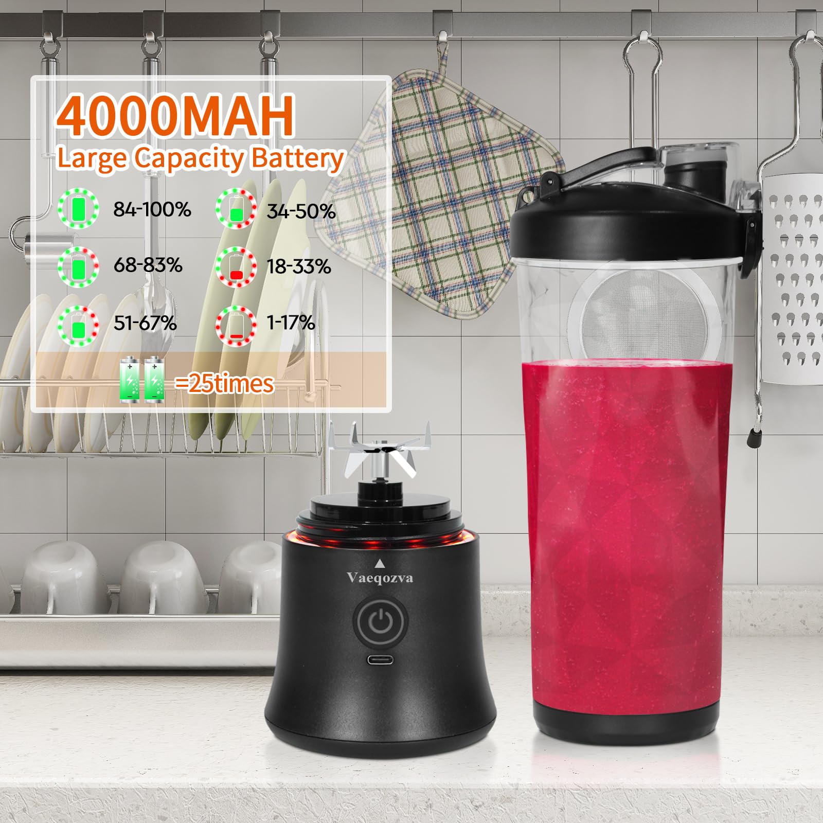 Foto 4 pulgar | Licuadora Portátil Vaeqozva de 600 ml-Venta Internacional