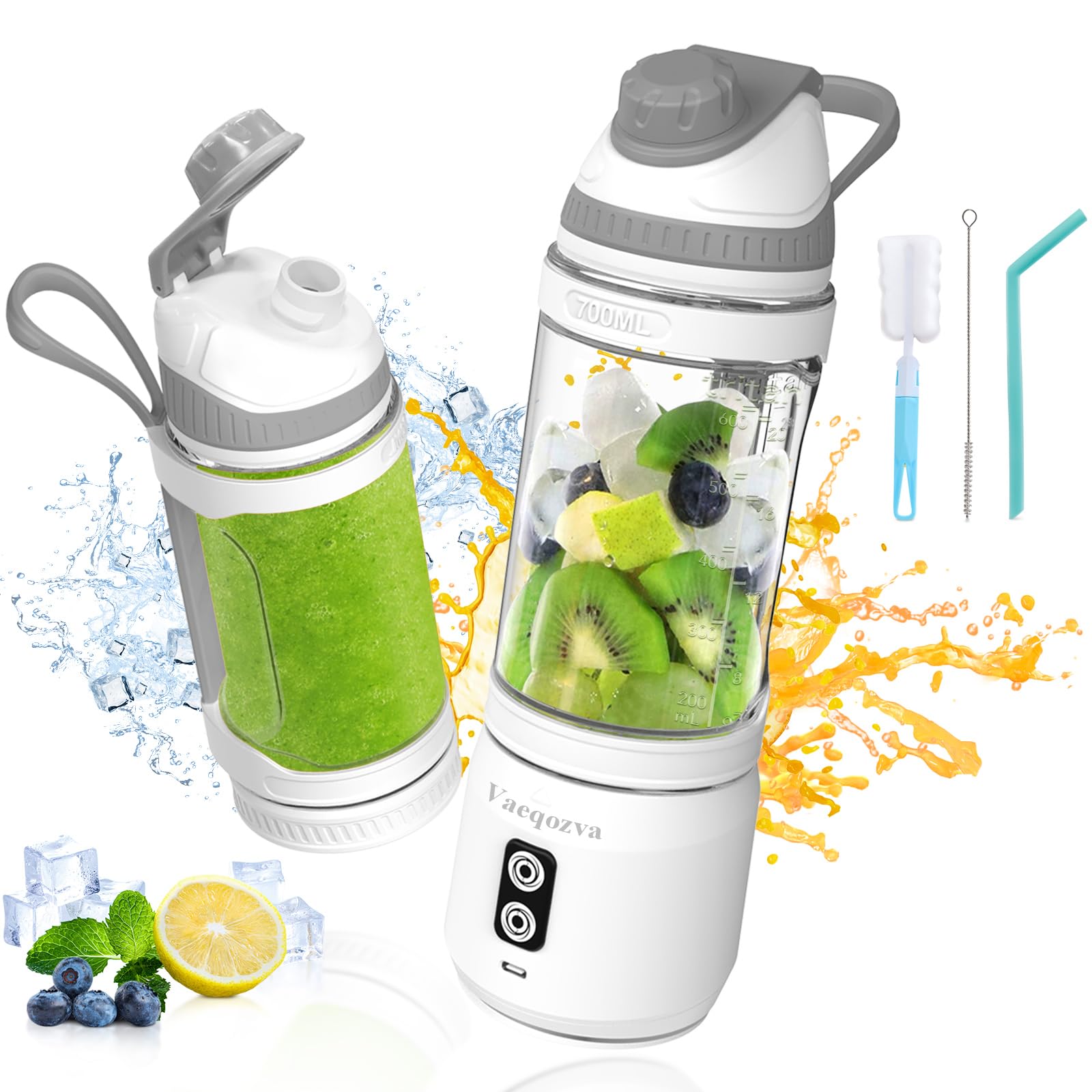 Foto 2 pulgar | Licuadora Portátil Vaeqozva 700ml 300w Usb-c Recargable Gris - Venta Internacional