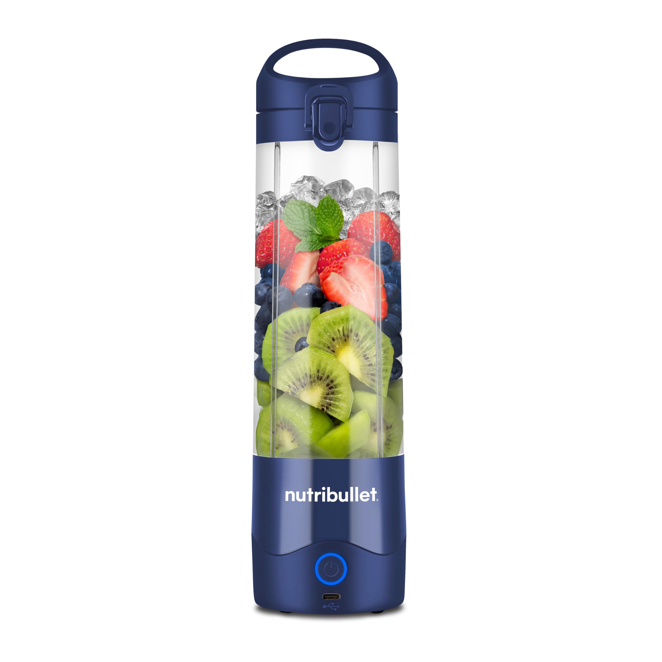 Foto 2 pulgar | Licuadora Portátil Nutribullet Nbpb50100nb 600ml Usb-c Azul Marino - Venta Internacional.