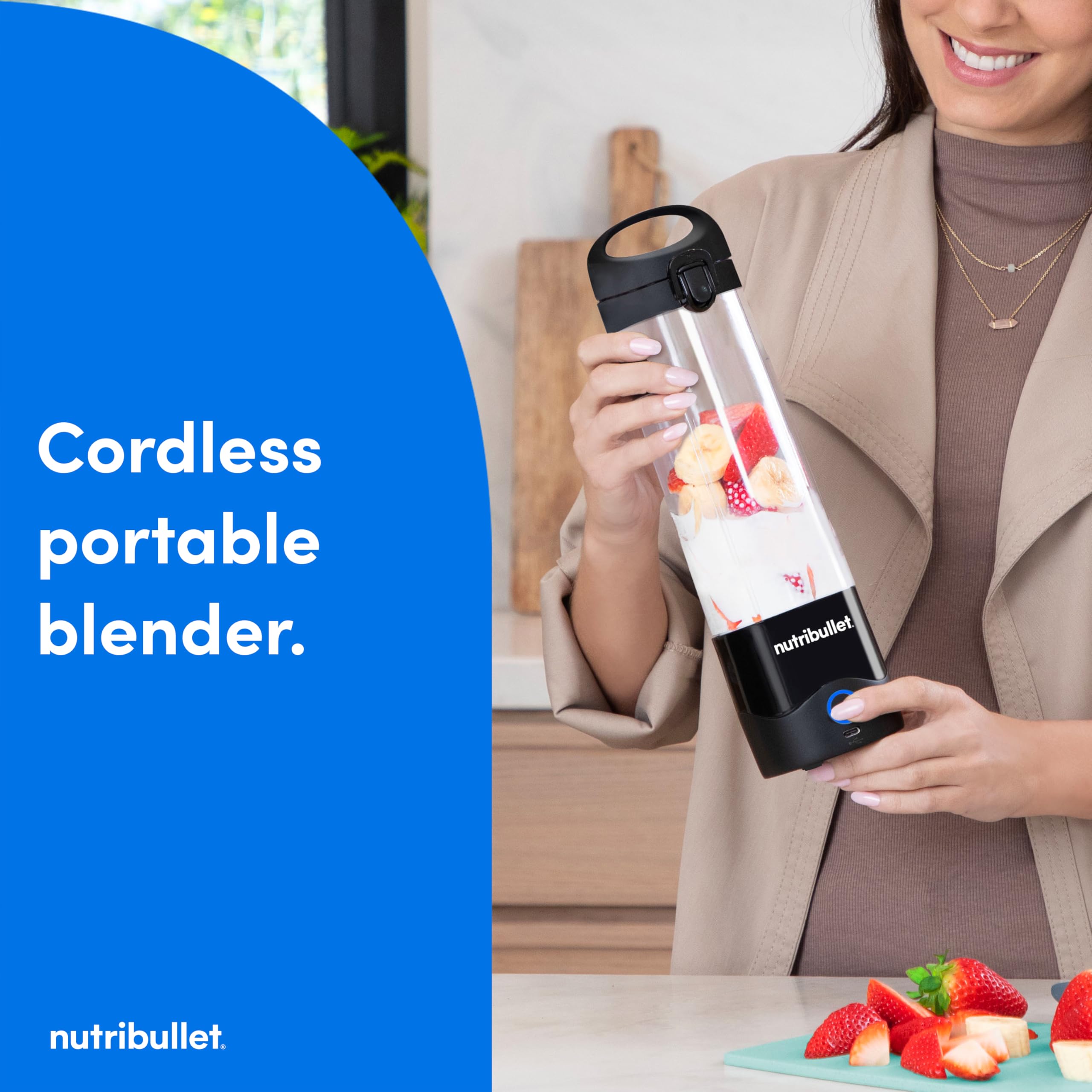 Foto 2 | Licuadora Portátil Nutribullet Nbpb50100k 600 Ml Usb-c Negra - Venta Internacional.