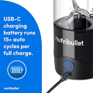 Foto 3 | Licuadora Portátil Nutribullet Nbpb50100k 600 Ml Usb-c Negra - Venta Internacional.