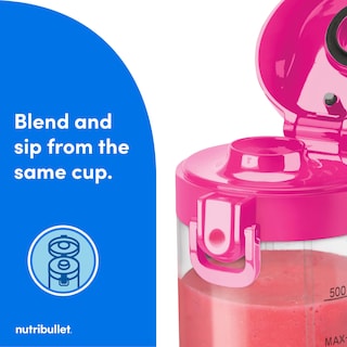 Foto 5 | Licuadora Portátil Nutribullet Nbpb50100bp 600ml Usb-c Rosa - Venta Internacional.