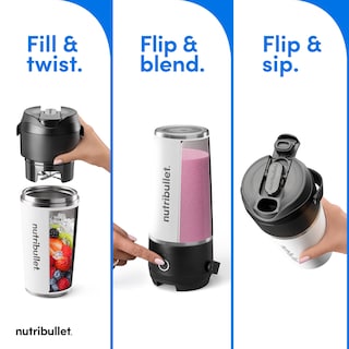 Foto 3 | Licuadora Portátil Nutribullet Flip Nbpb50350aw Con Taza - Venta Internacional.