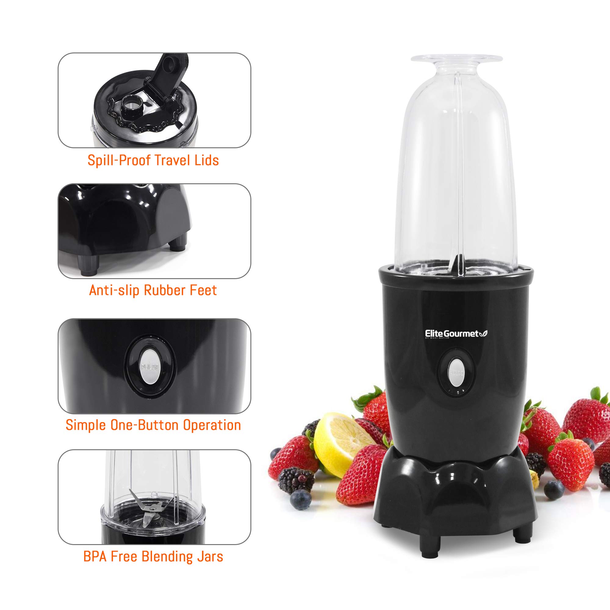 Foto 3 pulgar | Mezcladora De Bebidas Personal Elite Gourmet Epb-1800a - Venta Internacional.