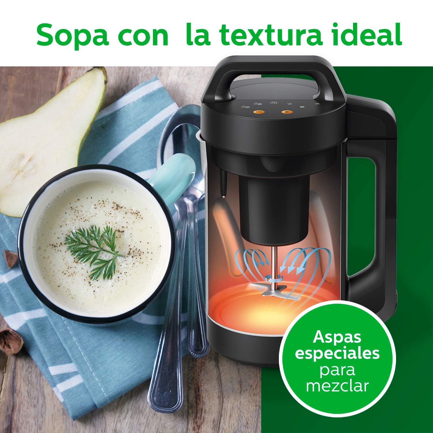 Foto 8 pulgar | Soupmaker Philips Viva Collection 1.2l 6 Programas Preestablecidos - Venta Internacional.