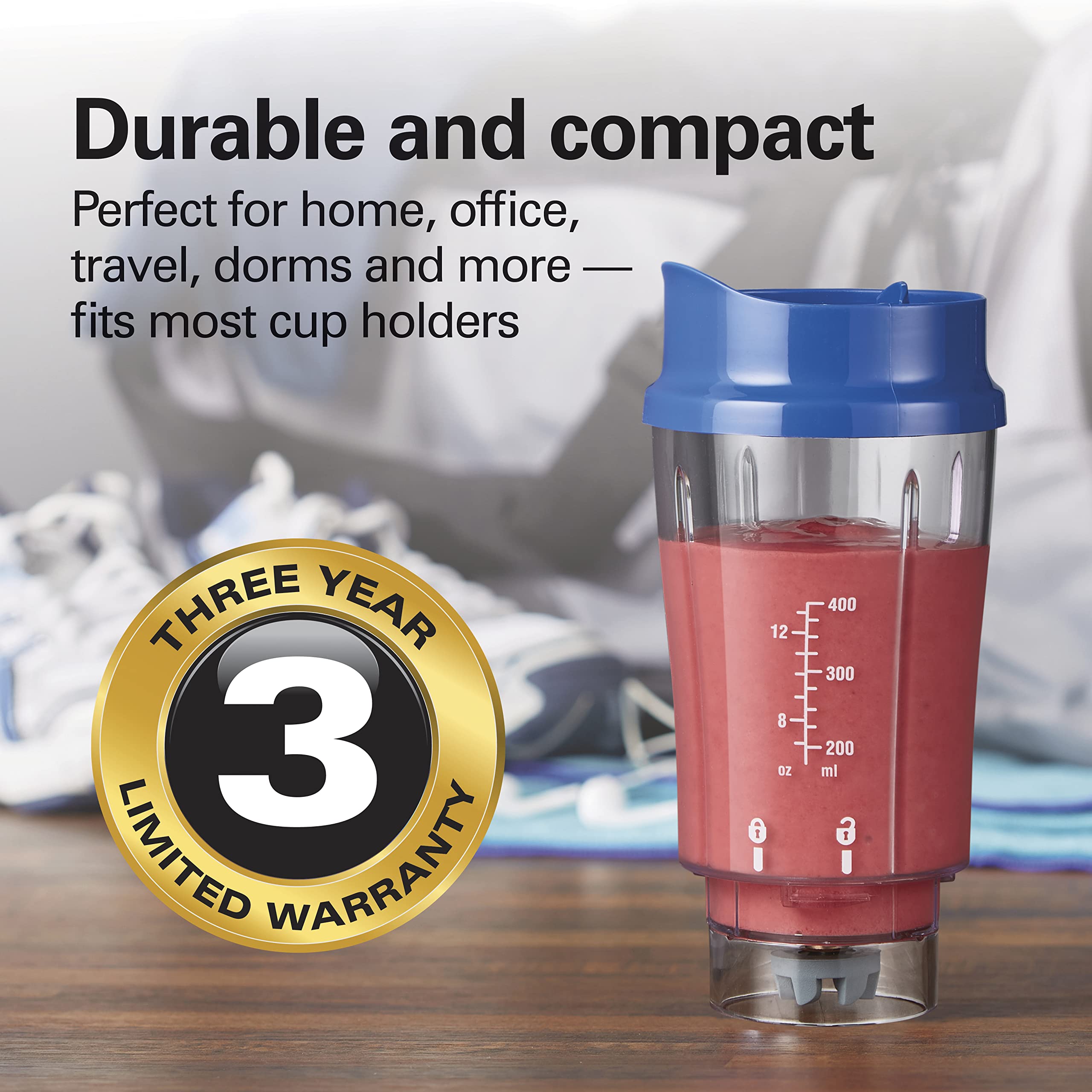 Foto 5 | Licuadora Portátil Hamilton Beach 51132 400 Ml Azul Con Taza - Venta Internacional.