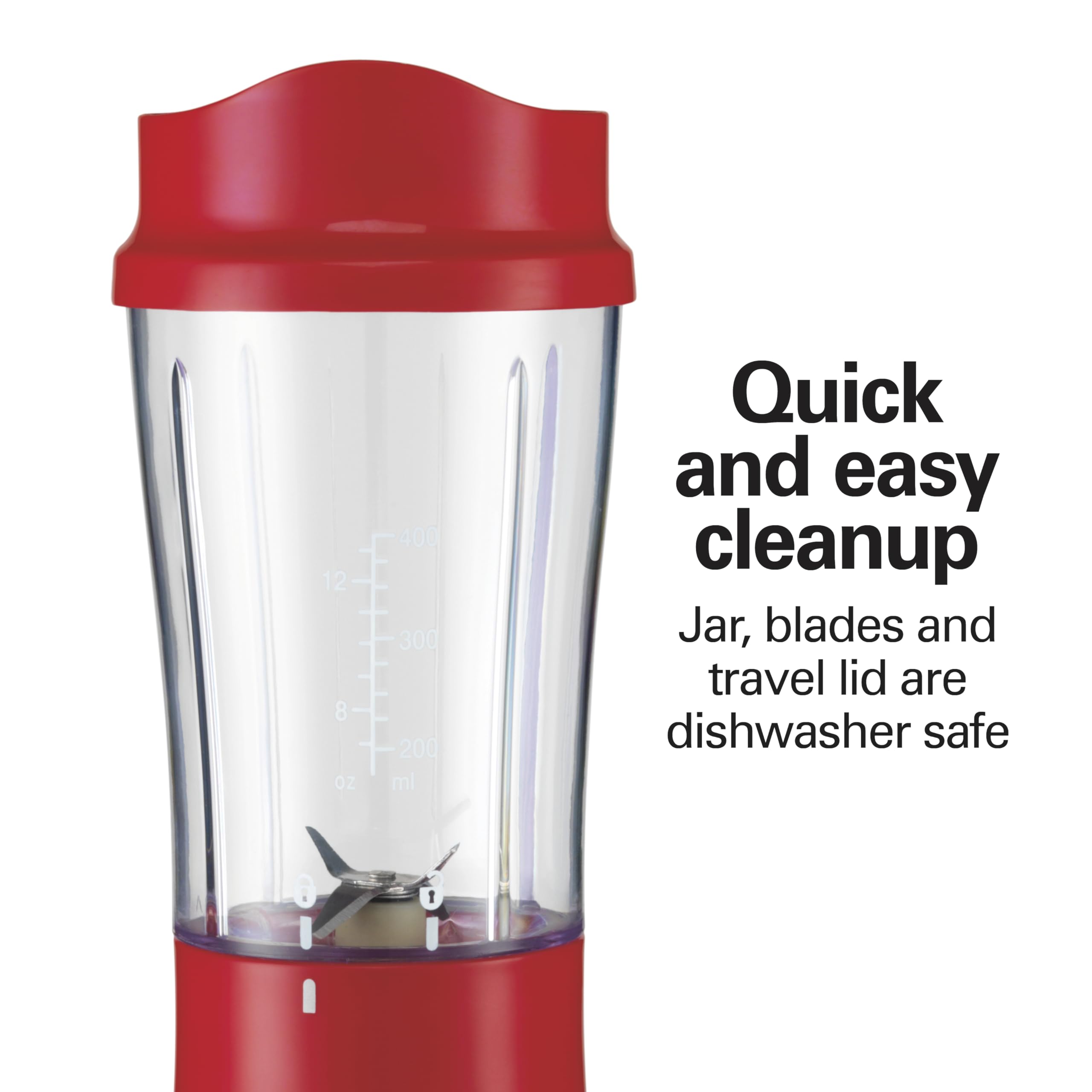Foto 4 | Licuadora Portátil Hamilton Beach 51101rv 400 Ml Roja con Taza - Venta Internacional