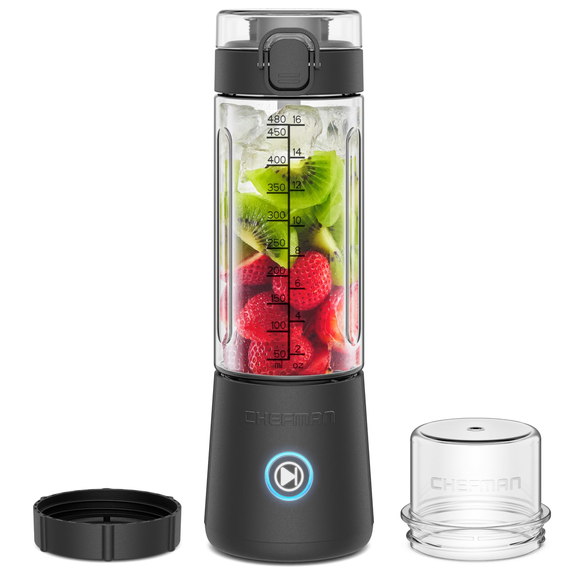 Foto 2 pulgar | Licuadora Portátil Chefman Inalámbrica ara Batidos 500 Ml Negra - Venta Internacional