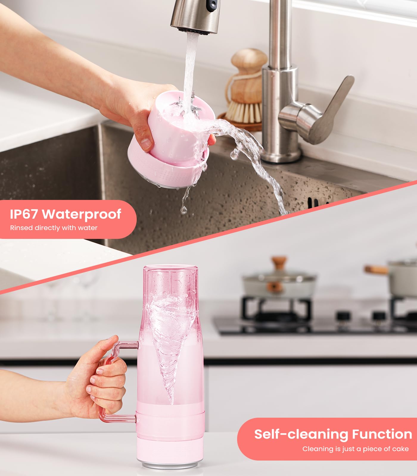 Foto 8 pulgar | Licuadora Portátil Moko 300w 650ml Para Batidos Y Batidos Roja - Venta Internacional.