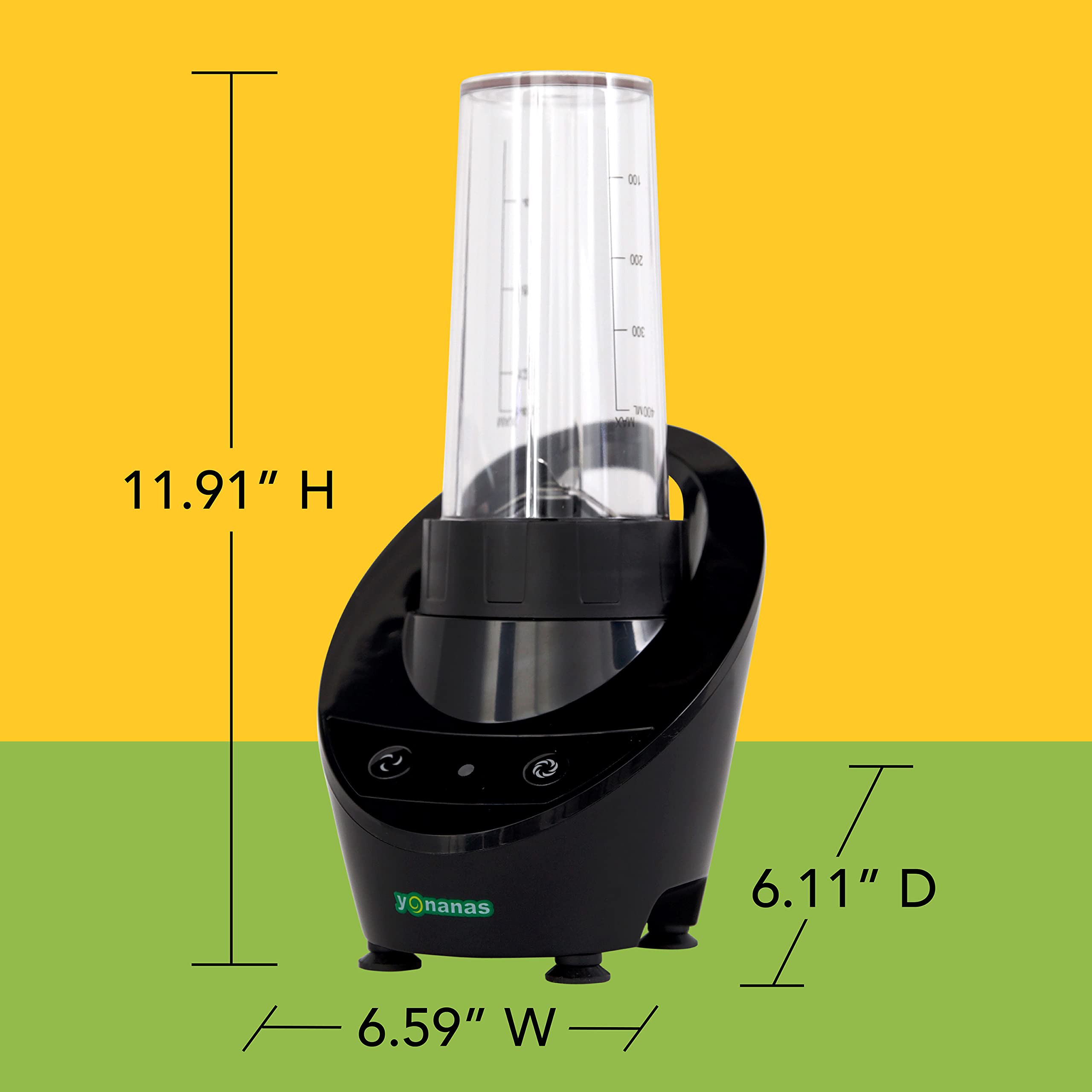 Foto 5 pulgar | Licuadora Personal Yonanas Vaso Portátil 400 ml Negro - Venta Internacional