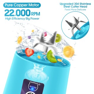 Foto 3 | Licuadora Portátil Miaoke Smoothie Azul - Venta Internacional