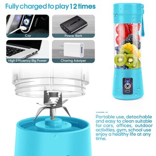 Foto 5 | Licuadora Portátil Miaoke Smoothie Azul - Venta Internacional