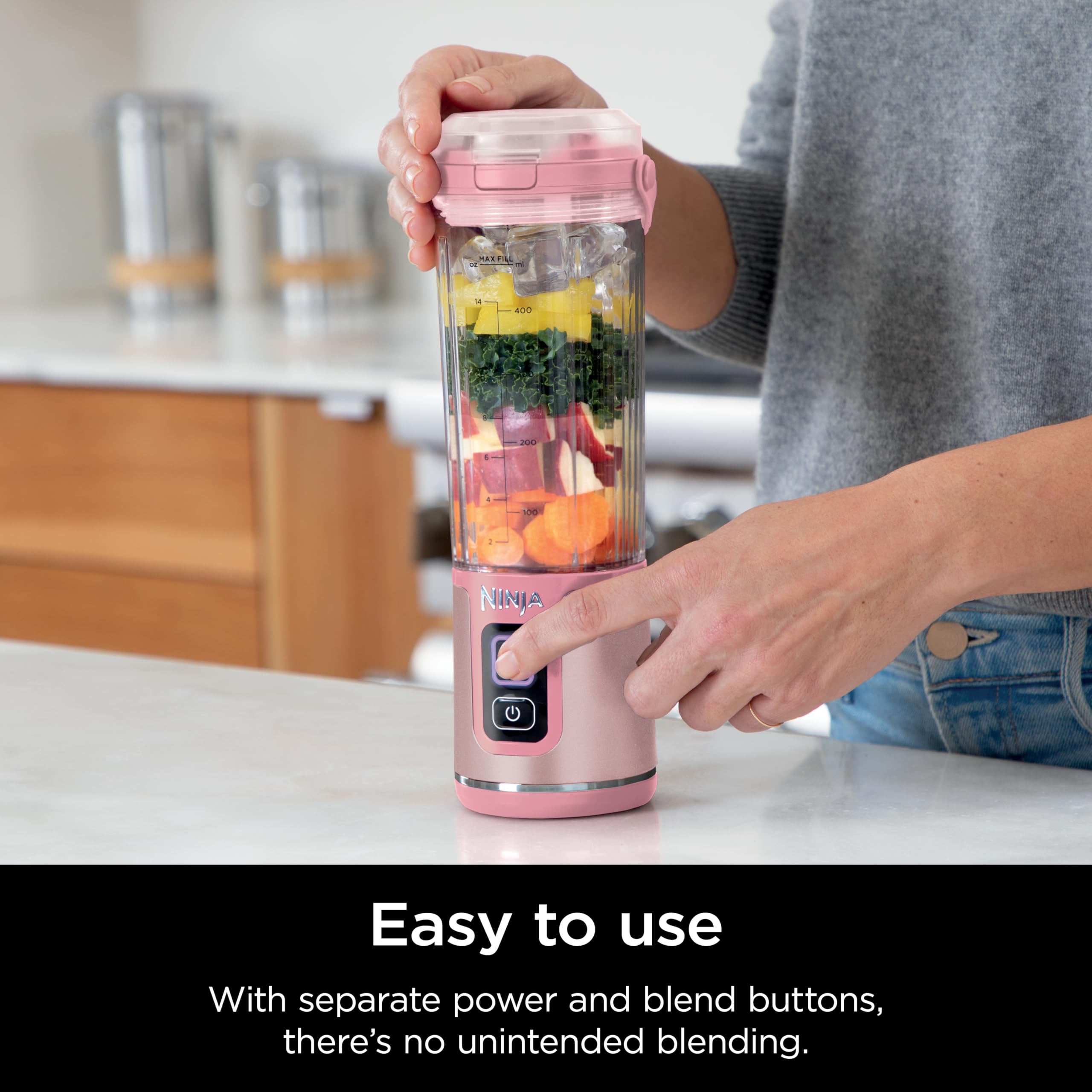 Foto 7 pulgar | Licuadora Portátil Ninja Blast Bc151pk 500 Ml Inalámbrica Rosa - Venta Internacional.