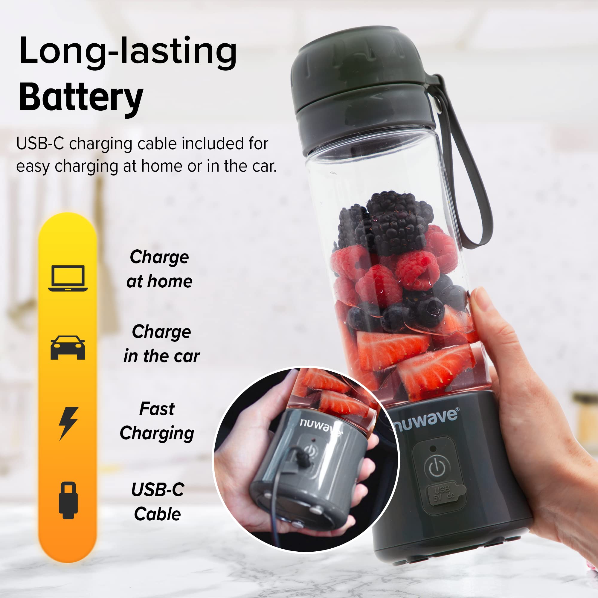 Foto 4 pulgar | Licuadora Portátil Nuwave Para Batidos Y Batidos De 500 Ml - Venta Internacional.