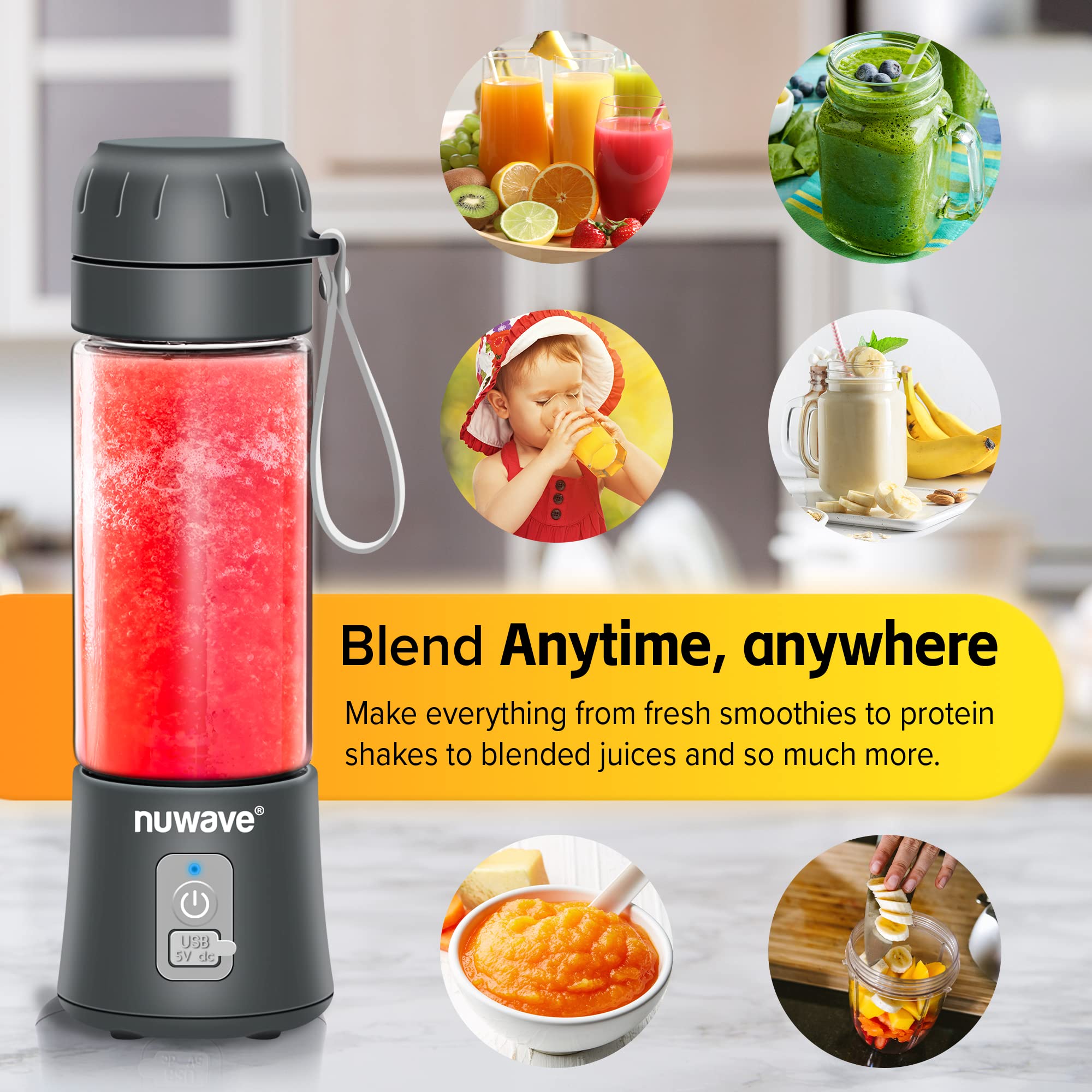 Foto 6 pulgar | Licuadora Portátil Nuwave Para Batidos Y Batidos De 500 Ml - Venta Internacional.
