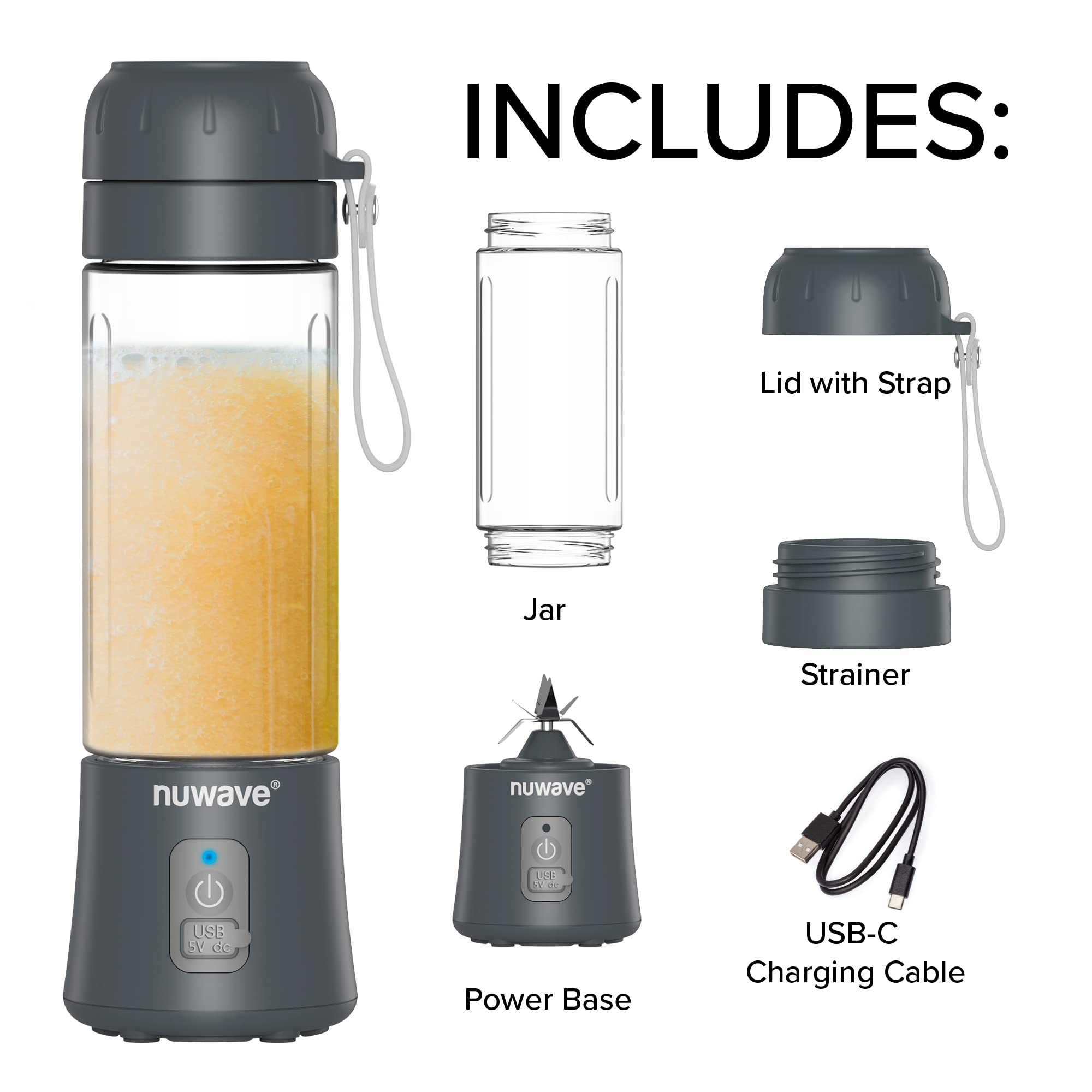 Foto 7 pulgar | Licuadora Portátil Nuwave Para Batidos Y Batidos De 500 Ml - Venta Internacional.