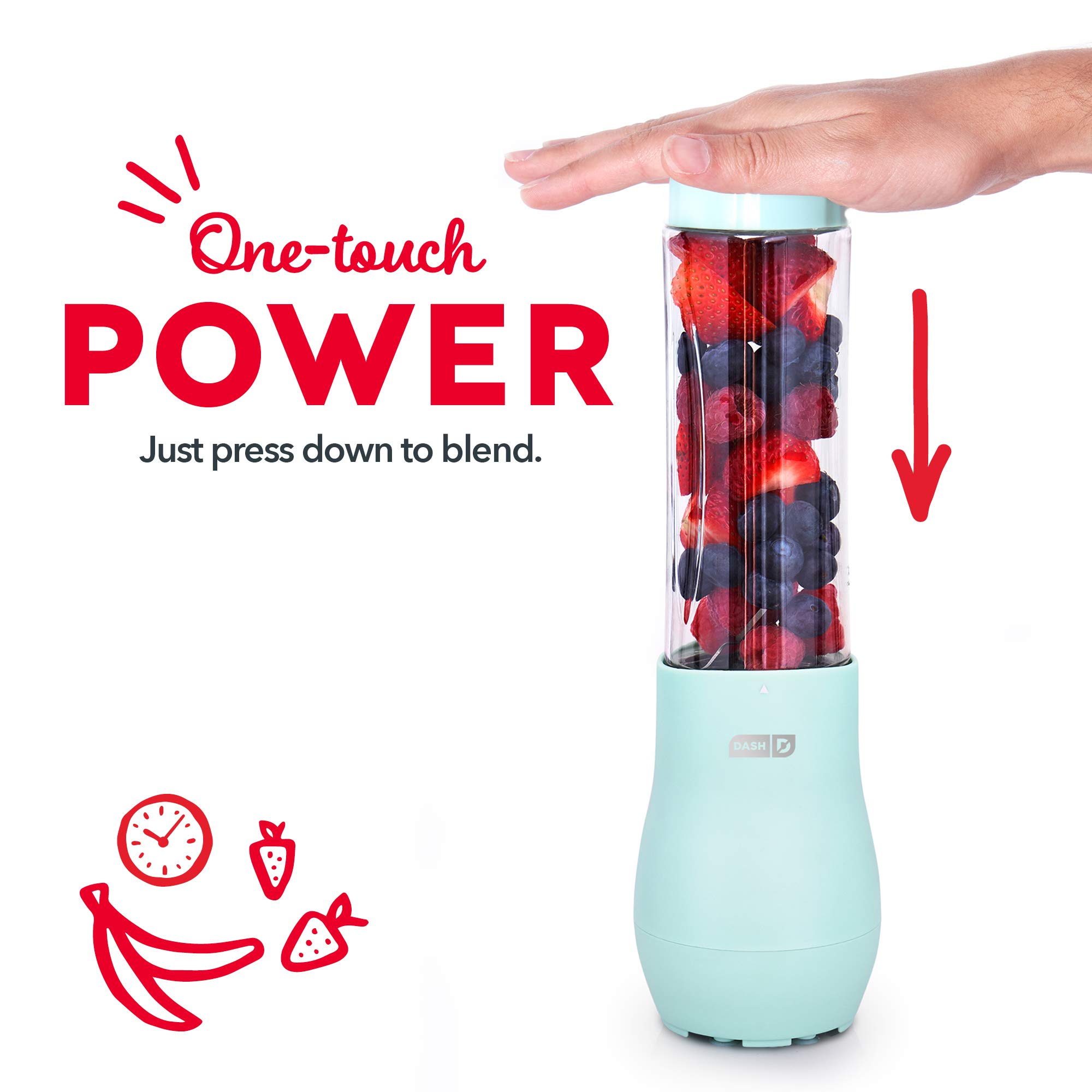 Foto 5 pulgar | Licuadora de Mano Dash Mighty Mini 300 Ml Azul - Venta Internacional