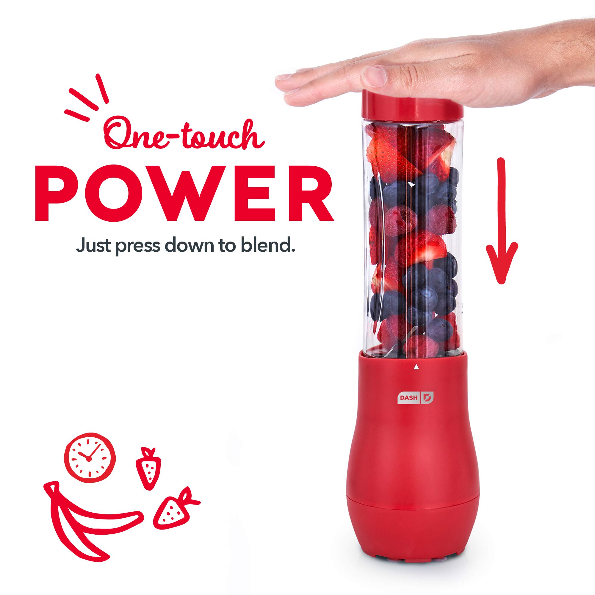 Foto 6 pulgar | Licuadora de Mano Dash Mighty Mini 300 Ml Rojo - Venta Internacional