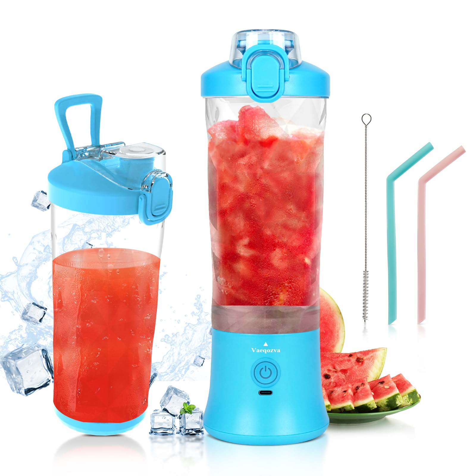 Foto 2 pulgar | Licuadora Portátil Vaeqozva 600ml Usb Recargable 240w Azul - Venta Internacional