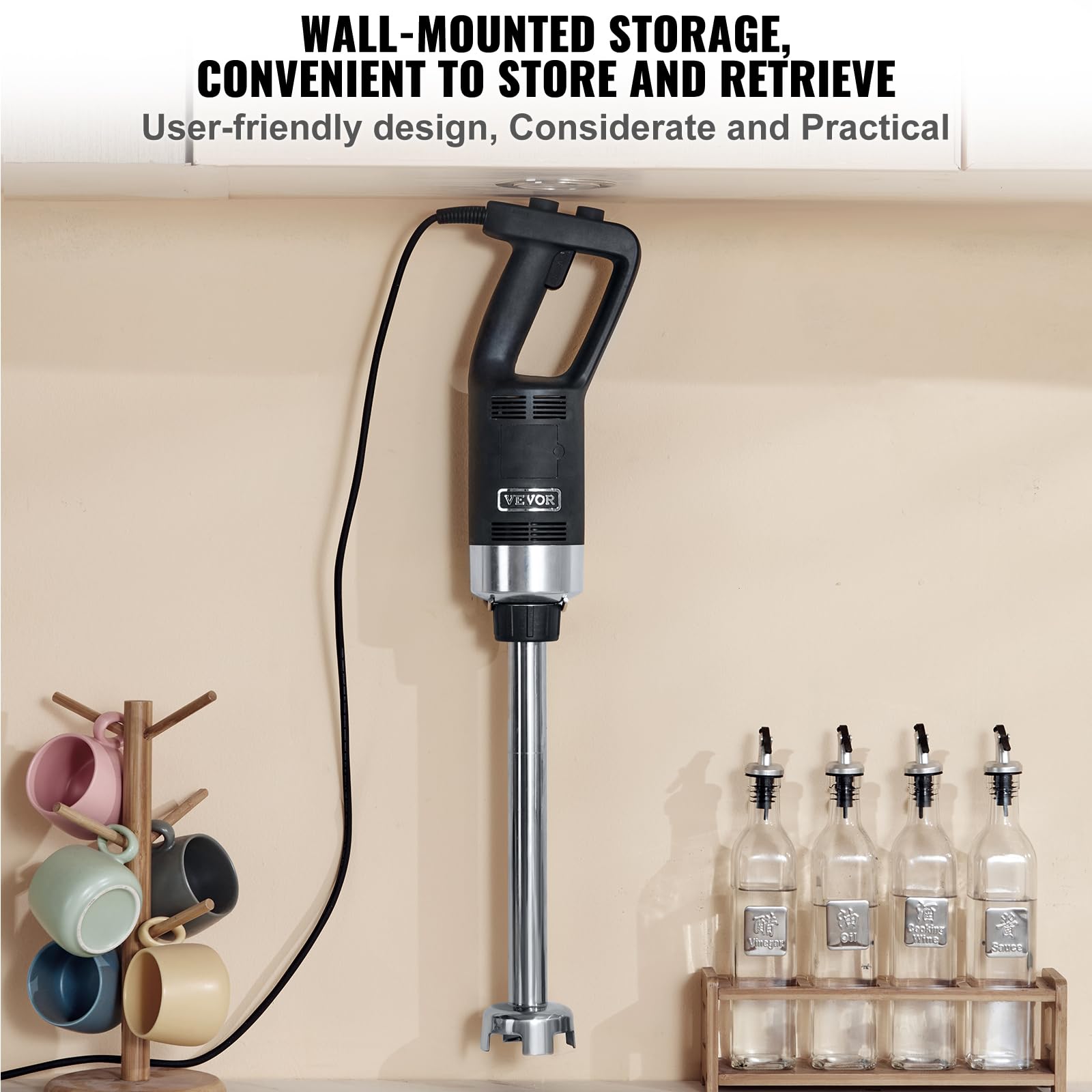 Foto 7 pulgar | Licuadora De Inmersión Comercial Vevor 500w 50 Cm Con Hoja 304 - Venta Internacional.