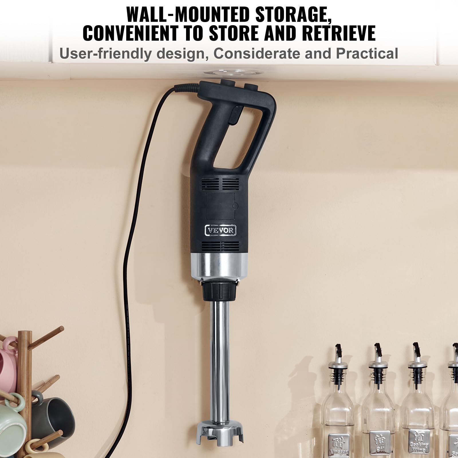 Foto 7 pulgar | Batidora De Mano Vevor 500 W 30 Cm Con Hoja De Acero Inoxidable 304 - Venta Internacional.