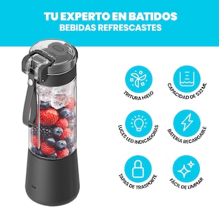 Foto 4 | Chefman - Licuadora Portátil Con Botón De Encendido Luz Led 480 Ml