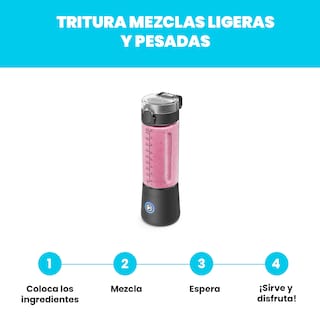 Foto 6 | Chefman - Licuadora Portátil Con Botón De Encendido Luz Led 480 Ml